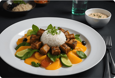 Refined circular plated meal